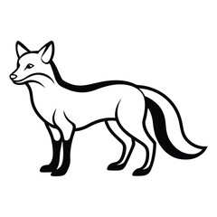 Fox Silhouette Vector Illustration Art