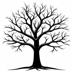 Obraz premium tree silhouette vector