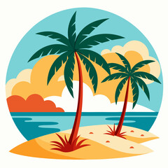 palm trees on the beach