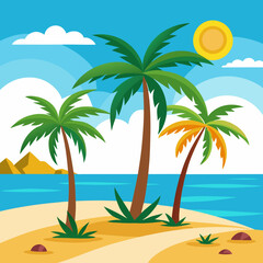 palm trees on the beach