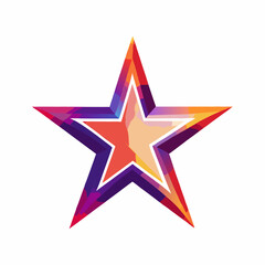 Obraz premium red star on a white background