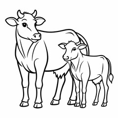 Fototapeta premium cow cartoon isolated on white