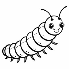 vector illustration of a caterpillar