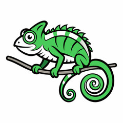 chameleon cartoon illustration