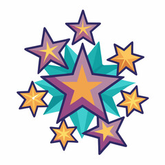 abstract colorful stars