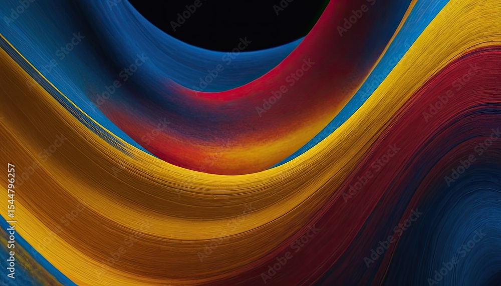Fototapete a close up of a colorful abstract background with a curved design generative ai 1
