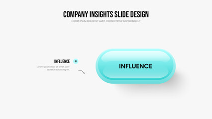 Creative Profile Slideshow Design Vector Illustration. Marketing Planning One Element Diagram Frame Layout. Digital Forecast 1 Option Infographic Presentation Template.