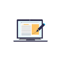 Laptop Screen with Online Editing: Digital Content Creation