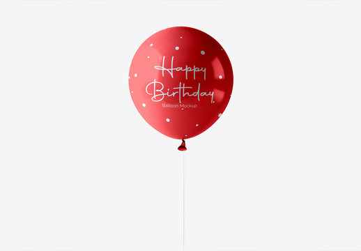 Helium Balloons Mockup for Party and Celebrations