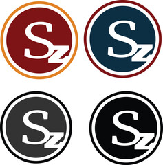 Sports related four types color logo design