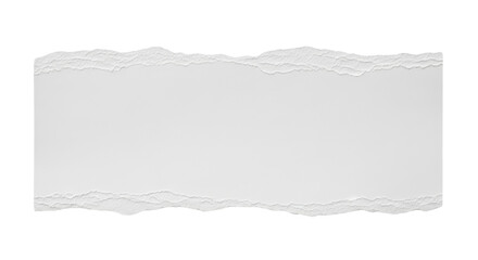 Ripped edge of white paper isolated PNG with Transparent Background