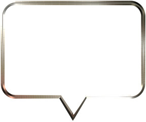 Fototapeta premium chrome chat cloud shapes
