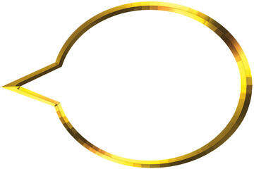 Gold Metallic Conversation Clouds