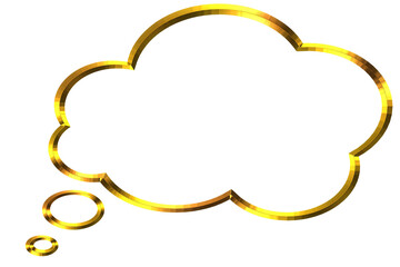  gold, metallic, conversation, clouds, border, object, advertising, design, symbol, color, label, yellow, shape