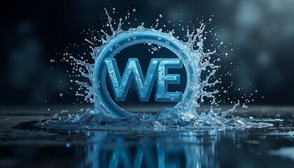 Water Splash with WE Letters