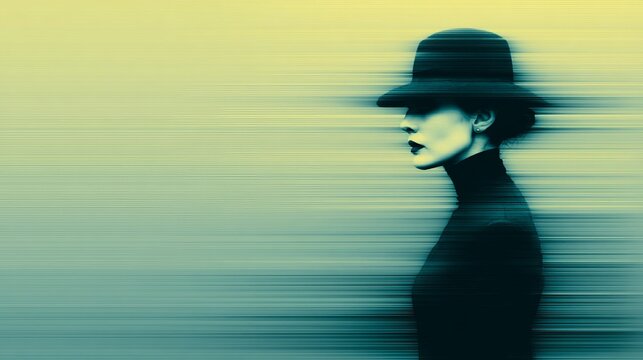 Conceptual abstract impressionist composition featuring a woman figure, subversive and emotional visual style with expressive brush textures, bold contrast and unconventional artistic form