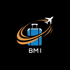 Fototapeta premium Creative Travel Logo Design with Suitcase and Airplane Icon – BTZ Travel Brand Concept 