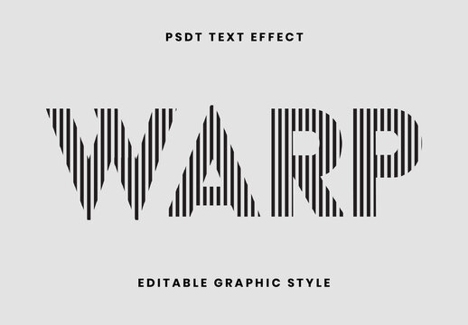 Black Lines Font Heavy Modern Striped Text Effect