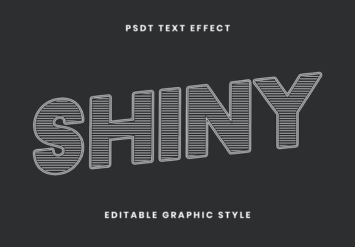 Black Lines Bold Font Heavy Striped Text Effect