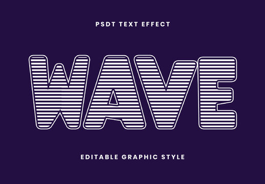 White Lines Bold Font Playful Decorative Outline Text Effect