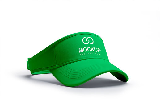 Sun Visor Hat Cap Mockup PSD for Tennis and Sports Branding
