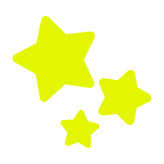 star icons in various sizes, arranged diagonally across a white background. Perfect for use in rating systems, favorite symbols, UI elements, or decorative design accents in apps and websites.