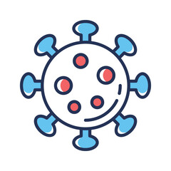 Grab this linear icon of virus with molecular detail