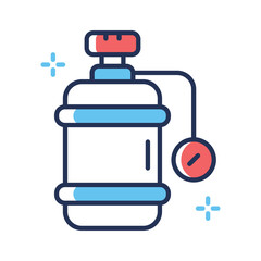 Check out this linear icon of oxygen tank with valve