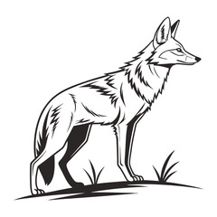Jackal silhouette vector art