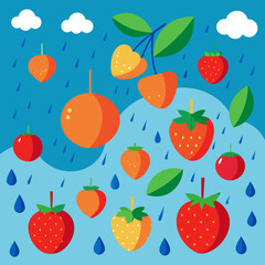 seamless pattern with strawberries