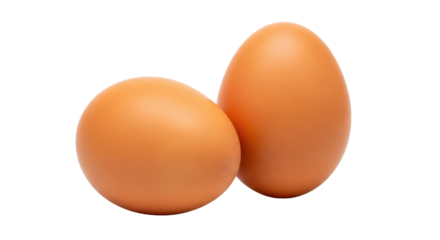 Two brown eggs still life isolated PNG with Transparent Background