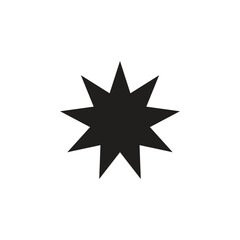 Obraz premium black and white star icon