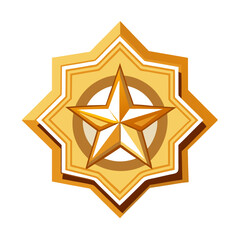 gold star on white background