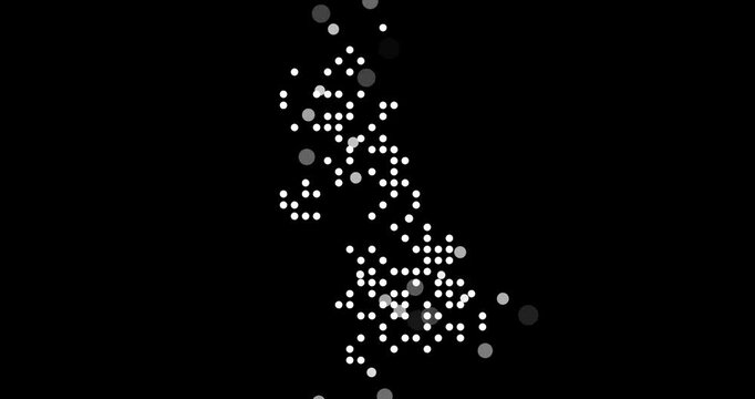 United Kingdom Map Appears In Colored Dots
