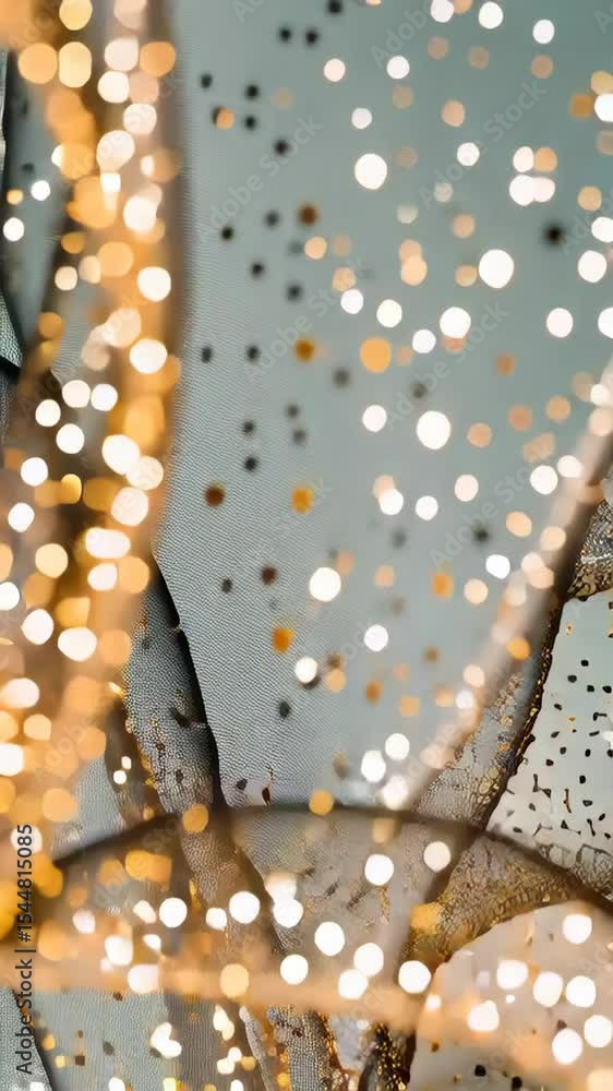 Aufkleber this visual showcases flowing fabric adorned with gold particles that create a mesmerizing effect.