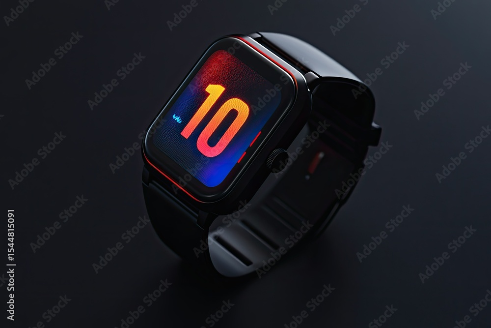 Poster premium quality image of a smart watch with a display showing the time of 11 30