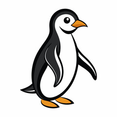 Naklejka premium penguin on a white background