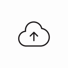 cloud upload system icon sign vector