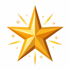 gold star on white background