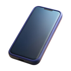 Sleek Purple Smartphone with Protective Case, 3D Render, Mockup, Technology, Gadget,...