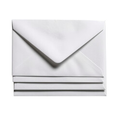 Stack of three white envelopes, symbolizing communication and correspondence, perfect for various occasions