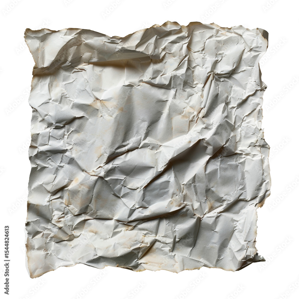 Poster crumpled paper texture with creases and stains, perfect for backgrounds or artistic projects. this u
