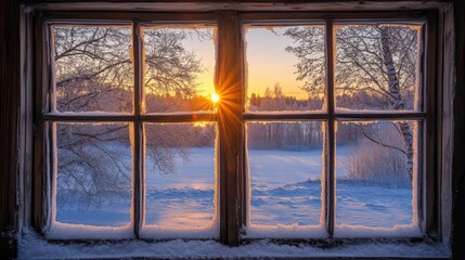 Fototapeta premium Frosty Winter Sunrise