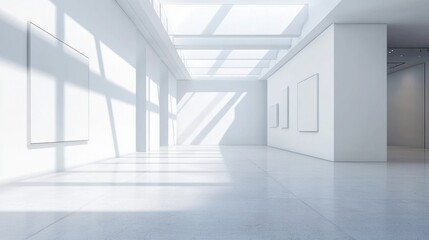 Modern Minimalist Art Gallery Interior