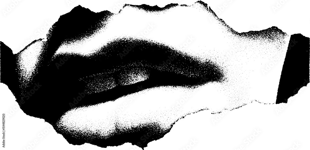 Poster abstract black and white torn paper with textured design for artistic projects