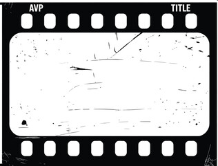 Vintage Film Strip Texture Grunge Blank Movie Reel Frame Background