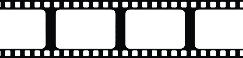 Classic Film Reel Blank Frames for Movie Projects, Editing, and Design