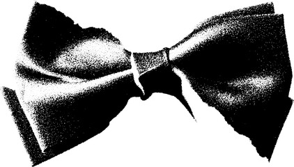 Elegant silk bow tie design in high contrast black and white for formal fashion concepts