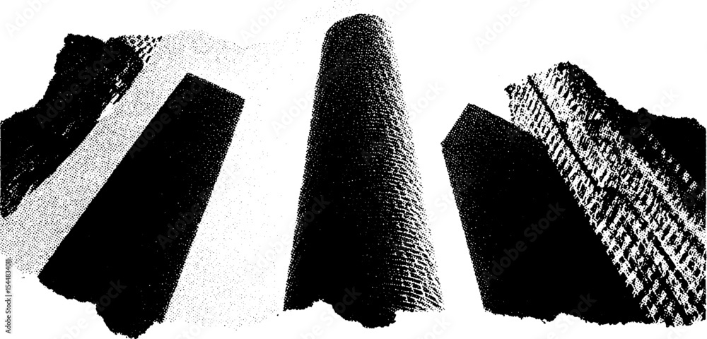 Poster urban architecture: high contrast black and white skyscraper window grid design for artistic display