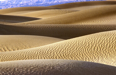 The Mesquite Sand Dunes in Death Valley National Park in California USA